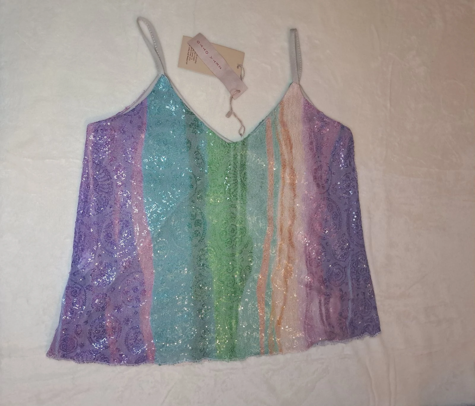 Statement Multicolor Sequin Top • TU • Minimal Luxury Look